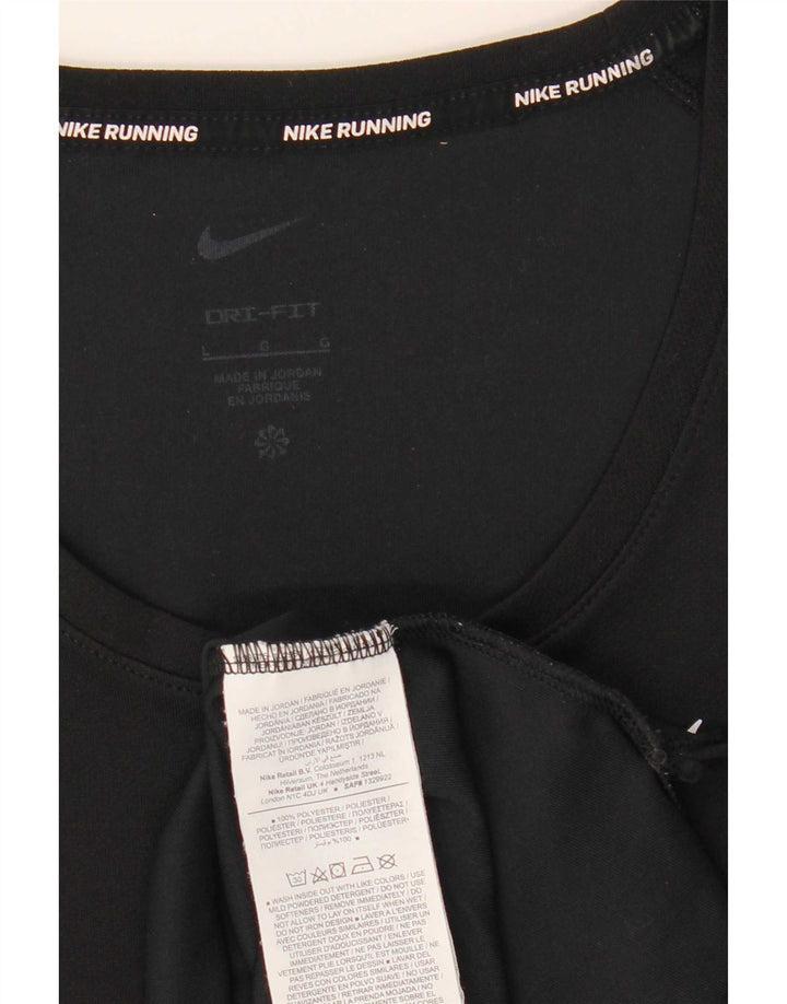 Nike Womens Dri Fit Débardeur UK 16 Large Noir Polyester