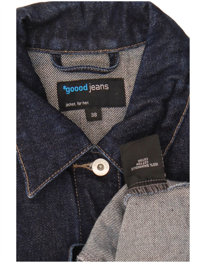 VINTAGE Veste en denim femme EU 38 Coton bleu marine moyen