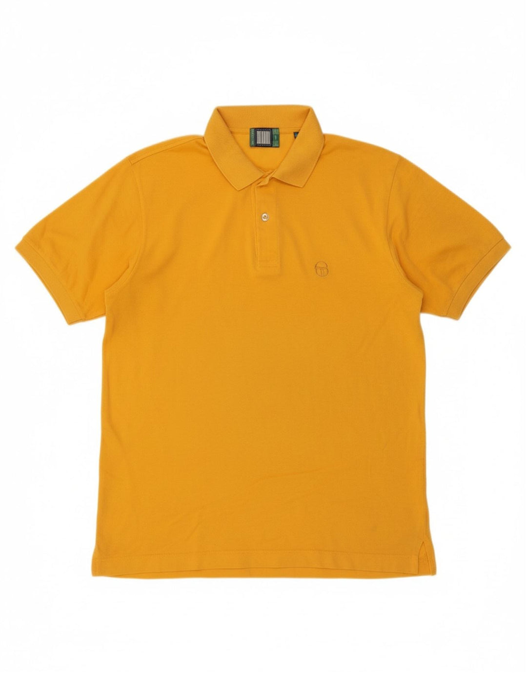 SERGIO TACCHINI Mens Polo Shirt Large Yellow Vintage Sergio Tacchini and Second-Hand Sergio Tacchini from Messina Hembry 