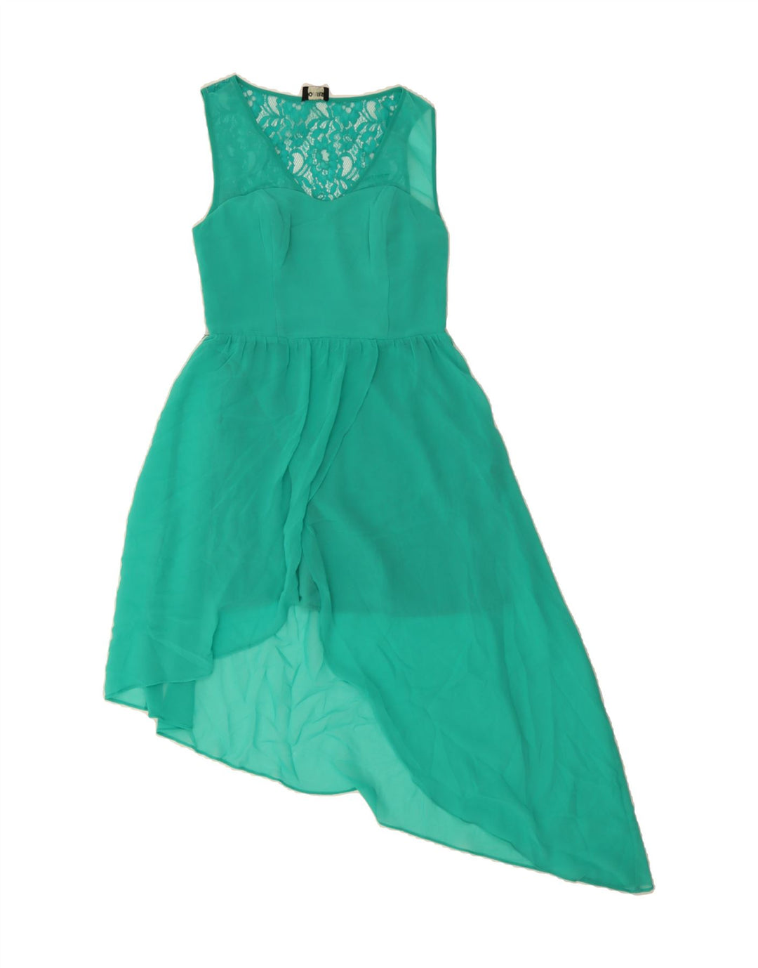 OASIS Womens Sleeveless Asymmetrical Dress UK 10 Small Green Polyester Vintage Oasis and Second-Hand Oasis from Messina Hembry 