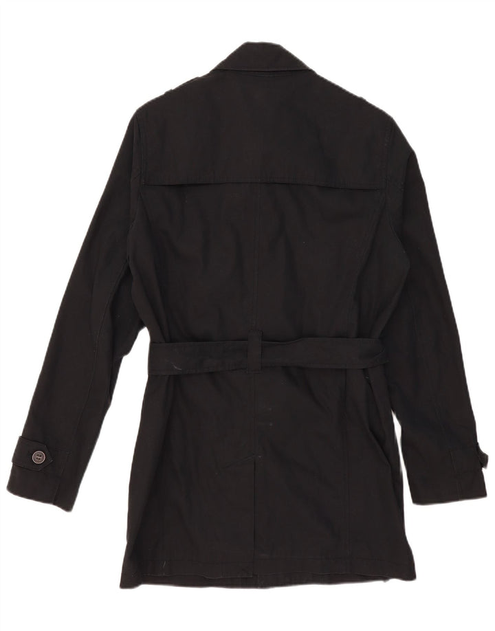 ZARA Trench Homme UK 36 Petit Coton Noir
