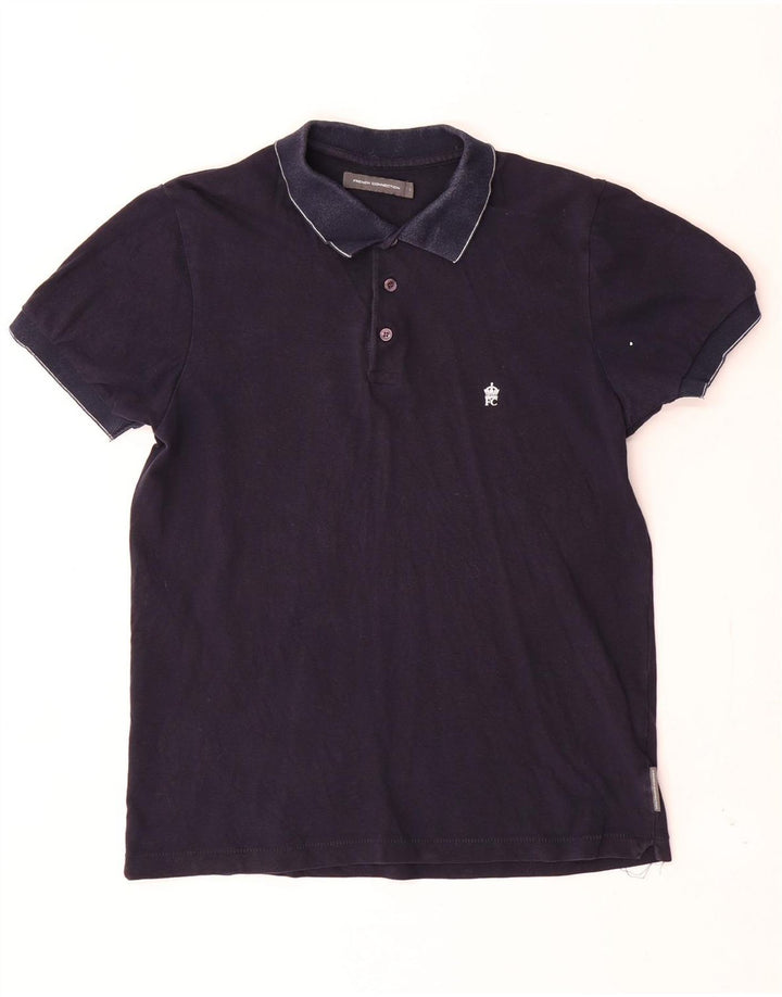 FRENCH CONNECTION Polo Homme Petit Bleu Marine Coton