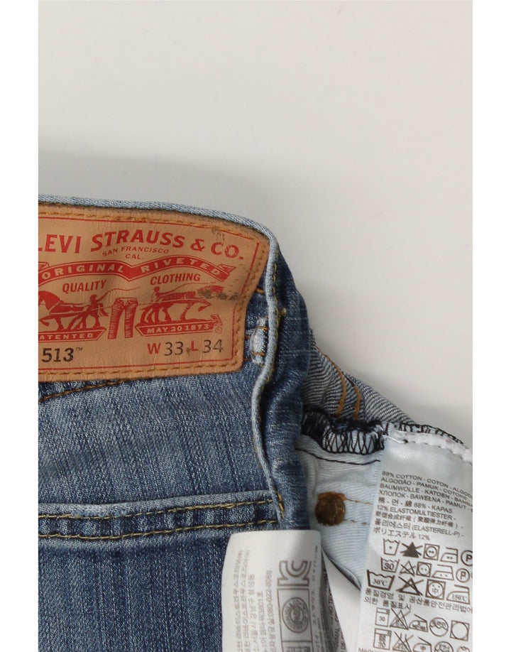 Levi's Jean Slim Droit 513 Homme Bleu W33 L30 Coton