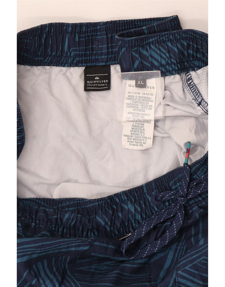 Quiksilver Short de Bain Homme XL Bleu Marine Géométrique Polyester