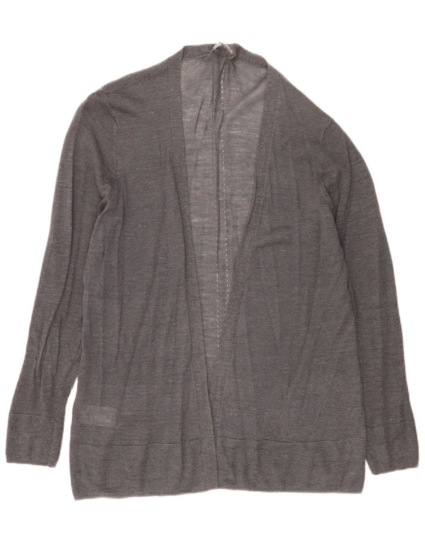 Laura Ashley Pull cardigan ouvert long pour femme UK 16 Large Ramie Gris