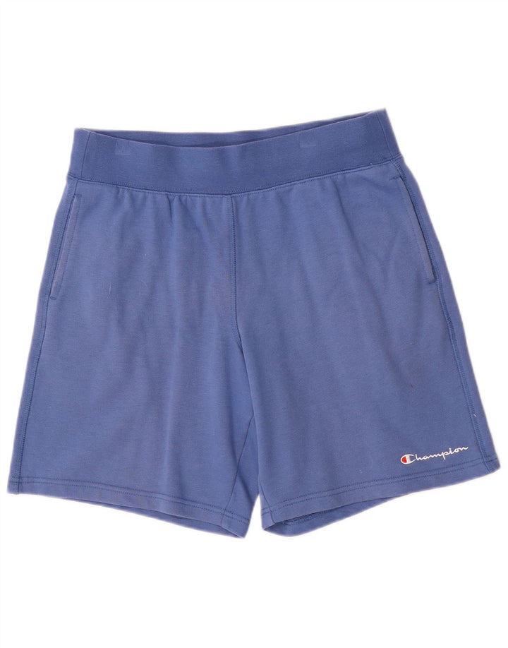 Champion Short de Sport Homme Bleu Moyen Coton