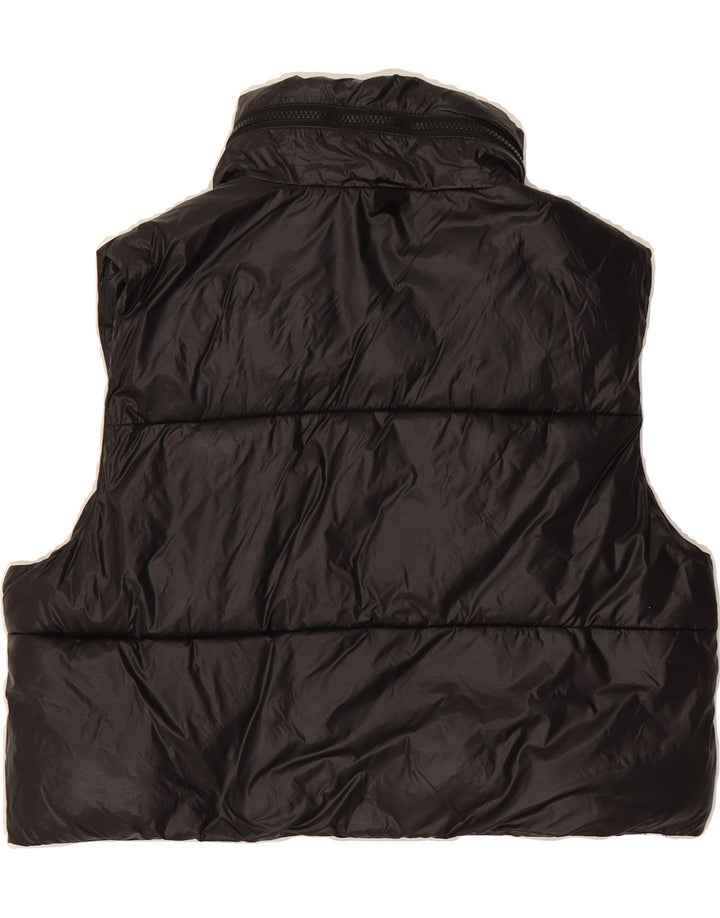 ZARA Womens Crop Padded Gilet UK 14 Medium Black Vintage Zara and Second-Hand Zara from Messina Hembry 