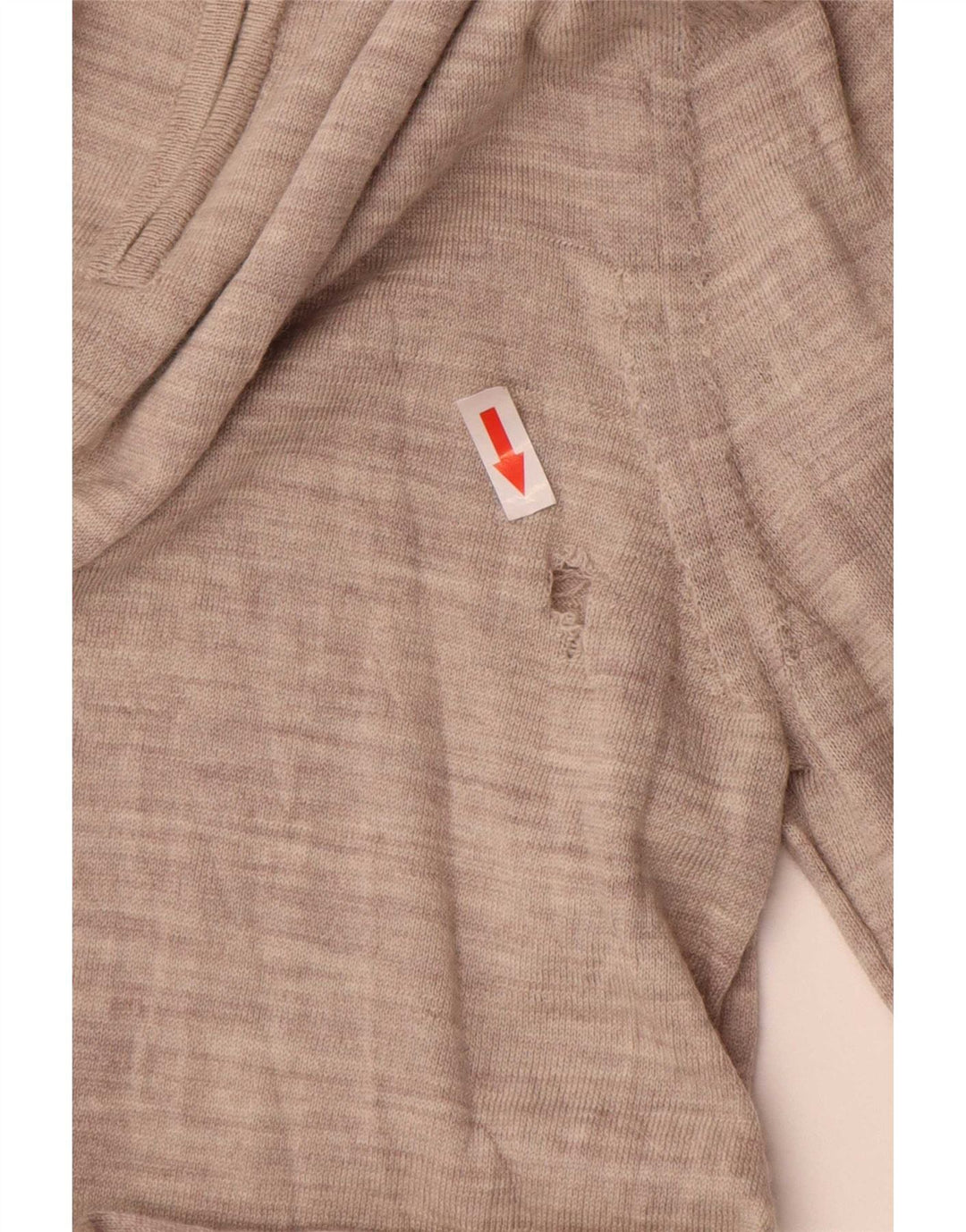 Reiss Pull à col zippé pour homme en laine mouchetée gris moyen