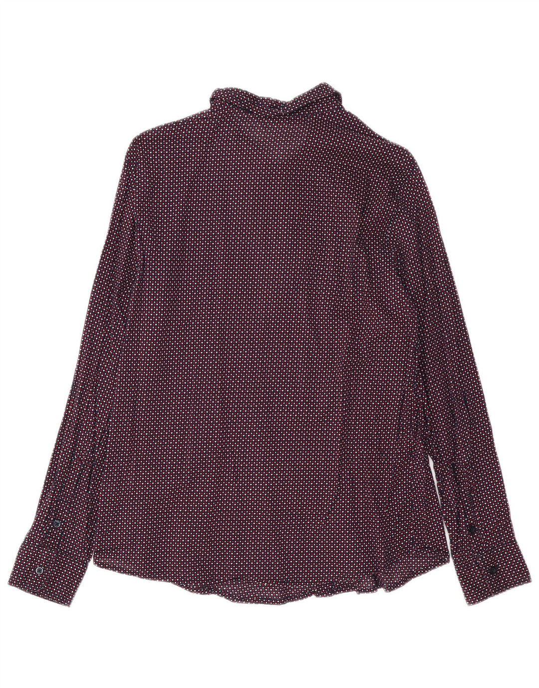 BENETTON Chemise à motif abstrait pour femme UK 14 Coton multicolore moyen