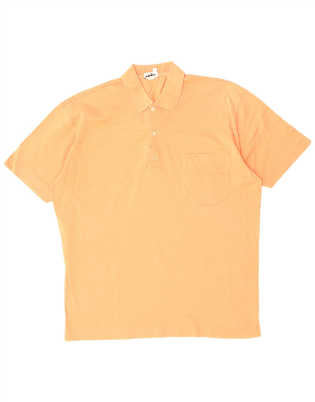 VINTAGE Polo Homme Coton Orange Moyen