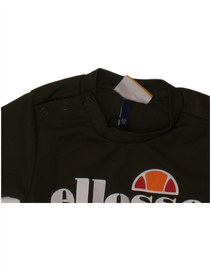 ELLESSE T-shirt graphique bébé garçon 6-9 mois Kaki Colourblock