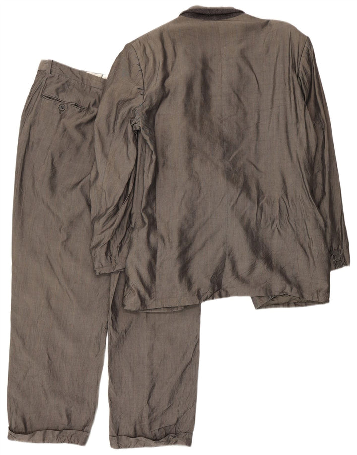 Emanuel Ungaro Costume 2 pièces pour homme UK 38 Medium W34 L27 Gris rayé