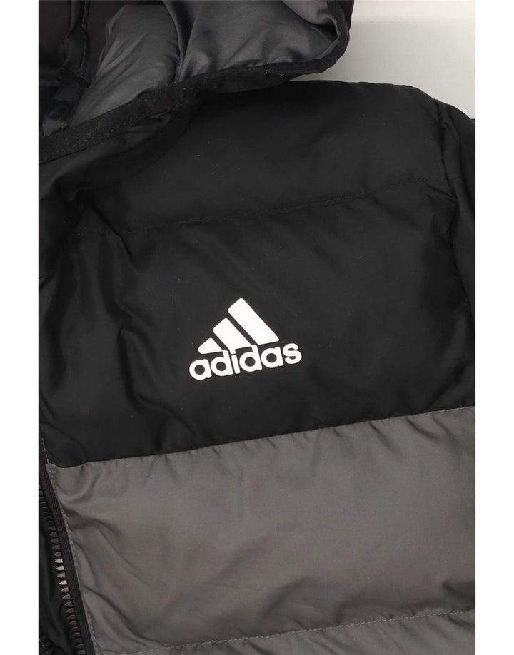 Adidas Veste matelassée à capuche garçon 13-14 ans Gris Colourblock