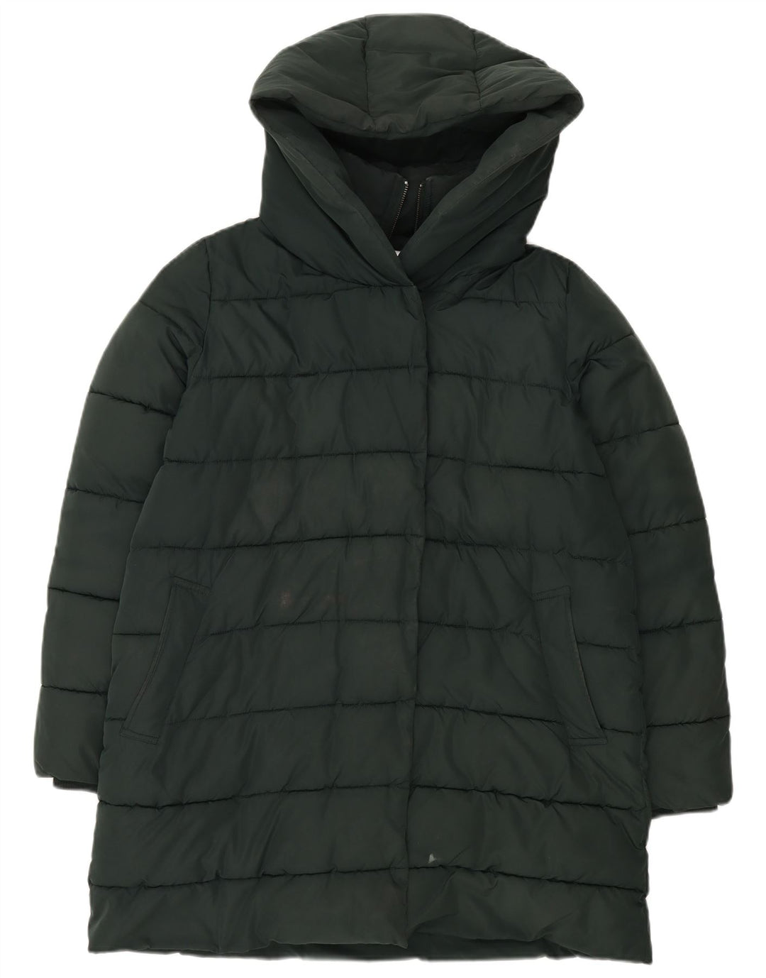 Hobbs Manteau rembourré à capuche pour femme UK 44 Large Vert Polyester