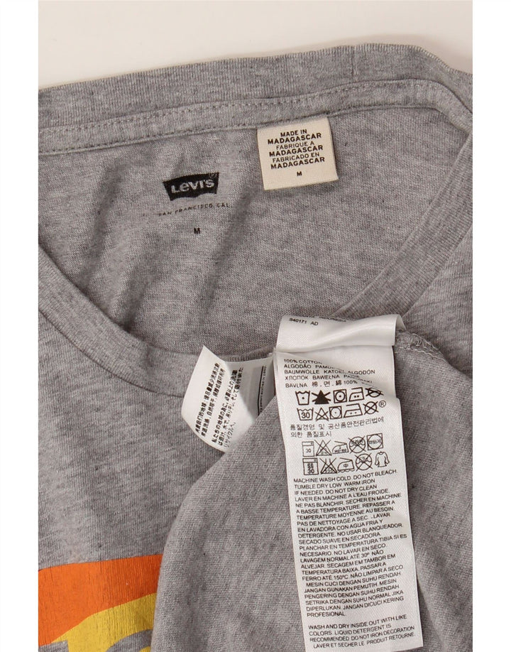 LEVI'S Tee-Shirt Graphique Homme Gris Moyen Moucheté Coton