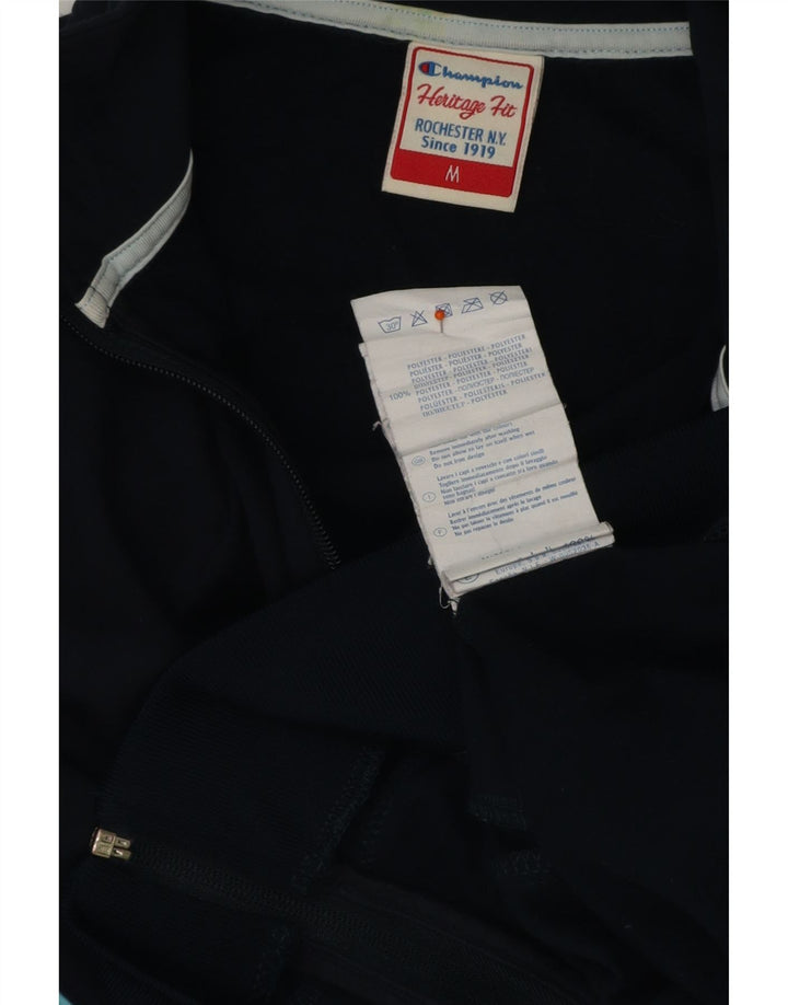 CHAMPION Womens Heritage Fit Tracksuit Top Jacket UK 14 Medium Navy Blue