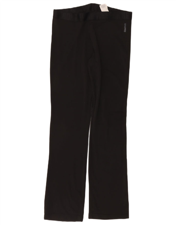REEBOK Leggings Femme UK 12/14 Moyen Noir Polyester