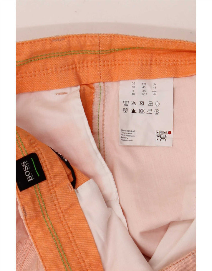 Hugo Boss Short chino pour homme IT 48 Medium W32 Orange Coton