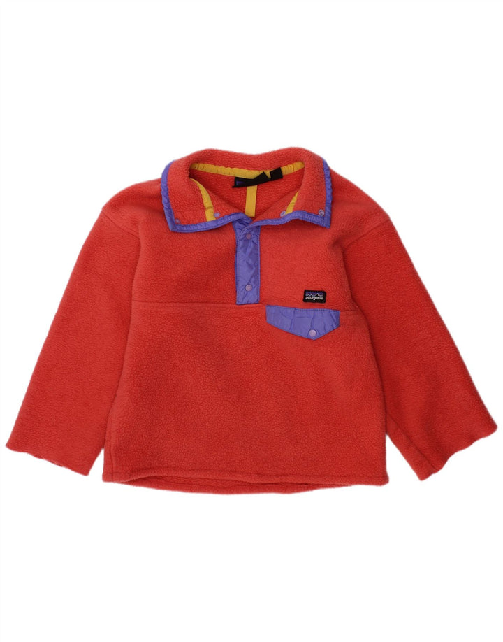 PATAGONIA Pull polaire à col boutonné pour fille 7-8 ans Orange Polyester
