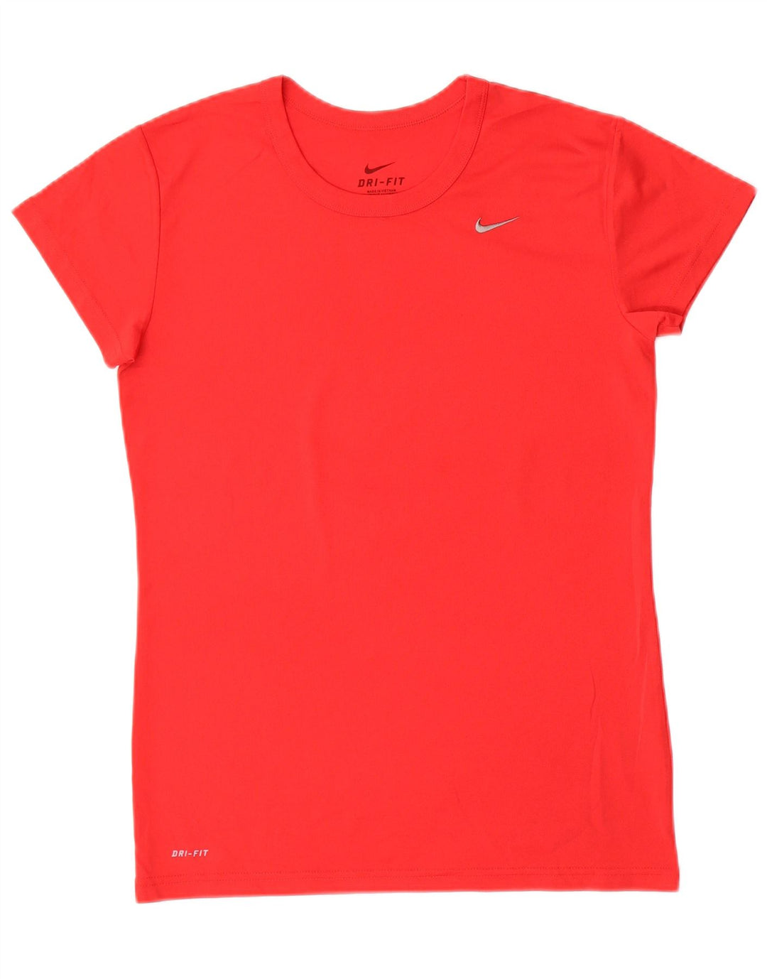 NIKE T-shirt Dri Fit pour femme UK 12 Rouge moyen Polyester