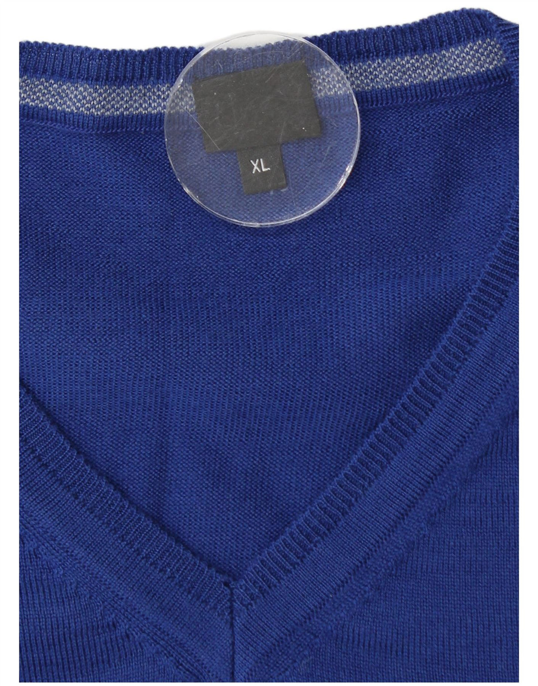 Hugo Boss Pull col V XL Bleu Laine Vierge Homme