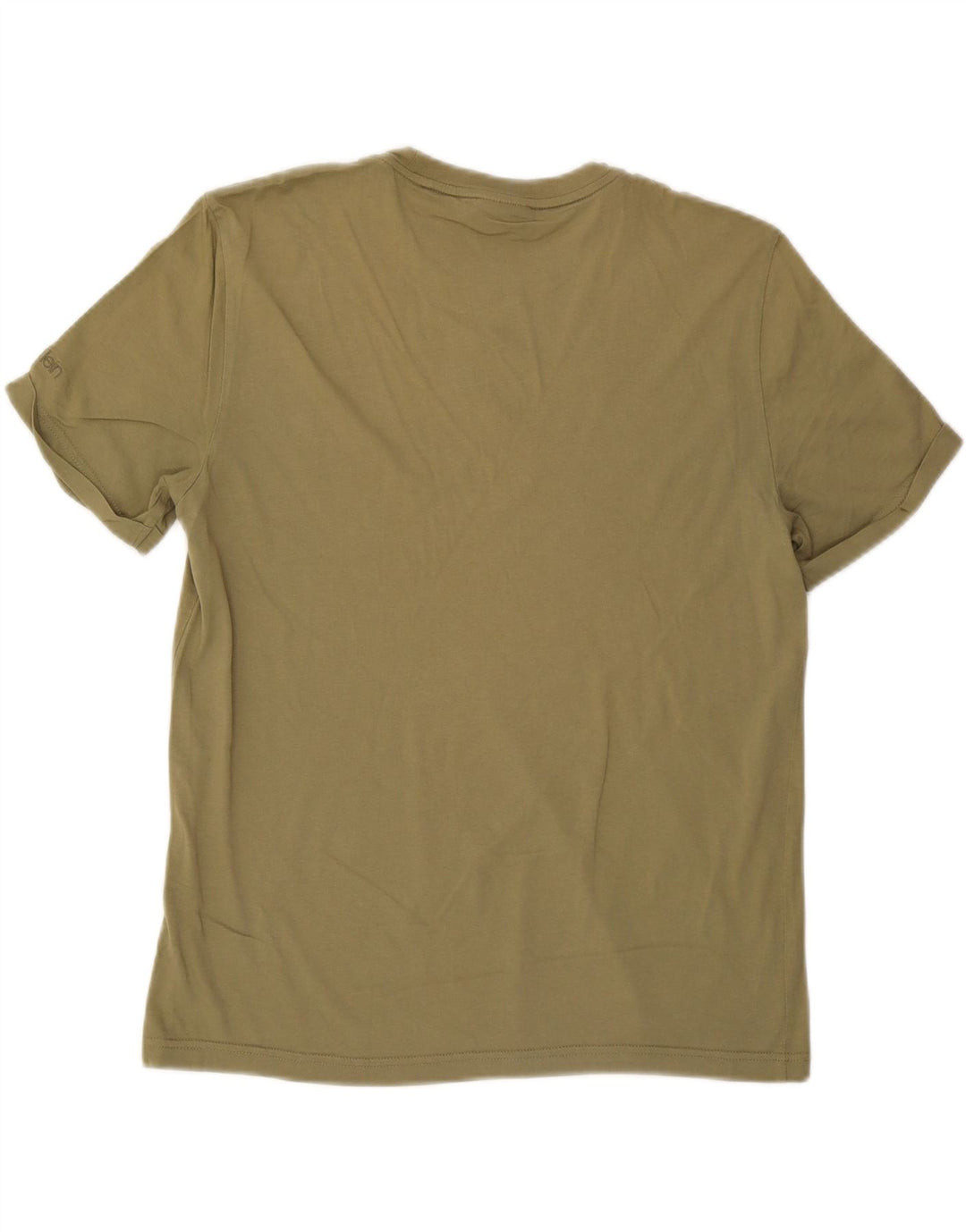 CALVIN KLEIN T-Shirt Homme Top Large Vert Coton