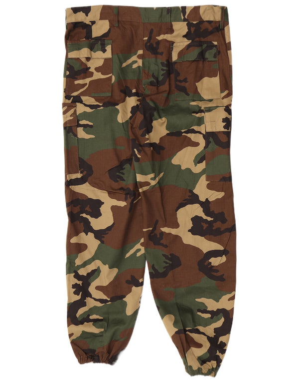 vintage Mens Joggers Cargo Pantalon EU 54 2XL W42 L31 Kaki Camouflage Army