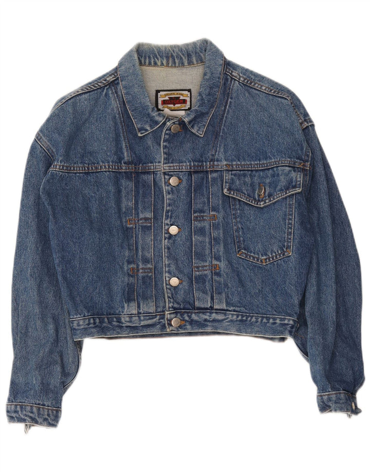 Oxygen Veste en jean courte pour femme UK 12 Bleu moyen