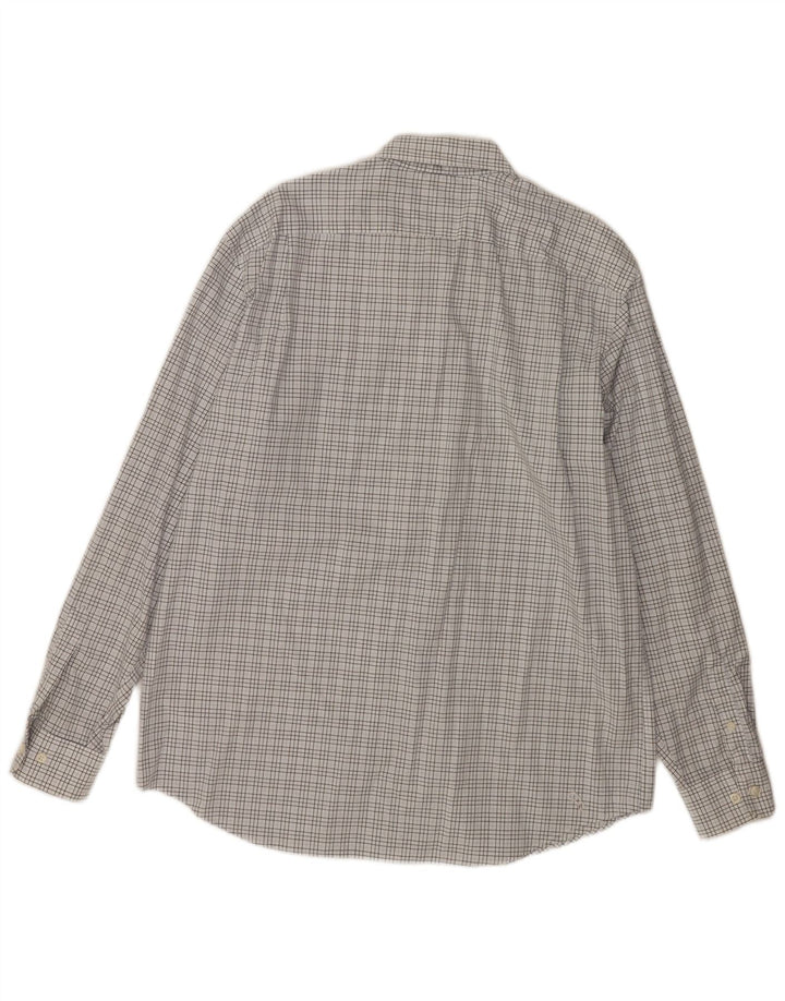 Nautica Chemise Homme Grand Carreau Blanc Coton