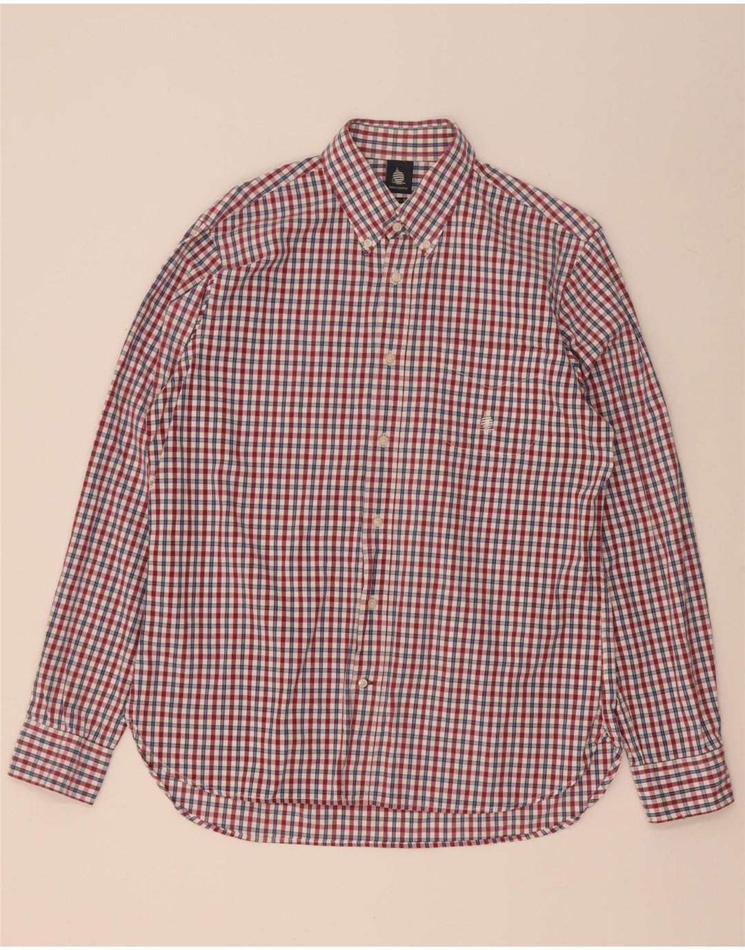 Marina Yachting Chemise coupe régulière pour homme Taille 42 Grand coton vichy rouge