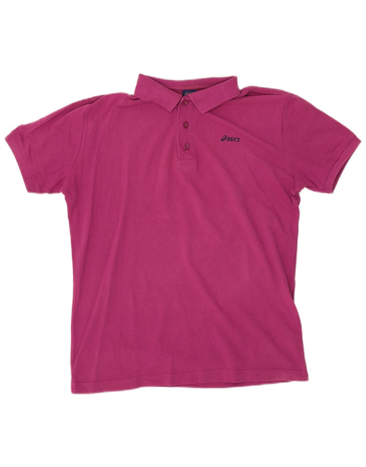 Asics Polo Homme Coton Marron Moyen