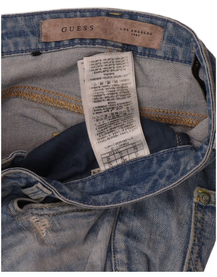 Guess Jean Slim effet vieilli W26 L24 en coton bleu pour femme