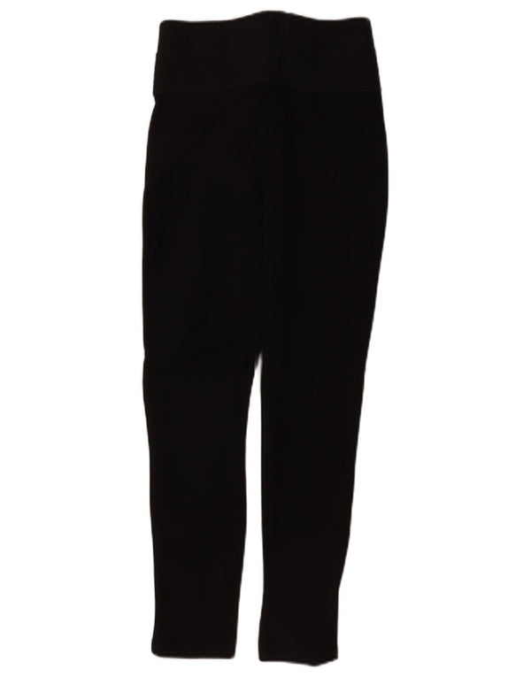 Zara Womens Crop Leggings UK 12 Medium Noir Polyester