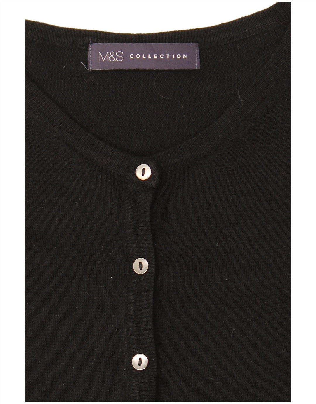 Marks & Spencer Pull Cardigan pour Femme UK 10 Petit Noir