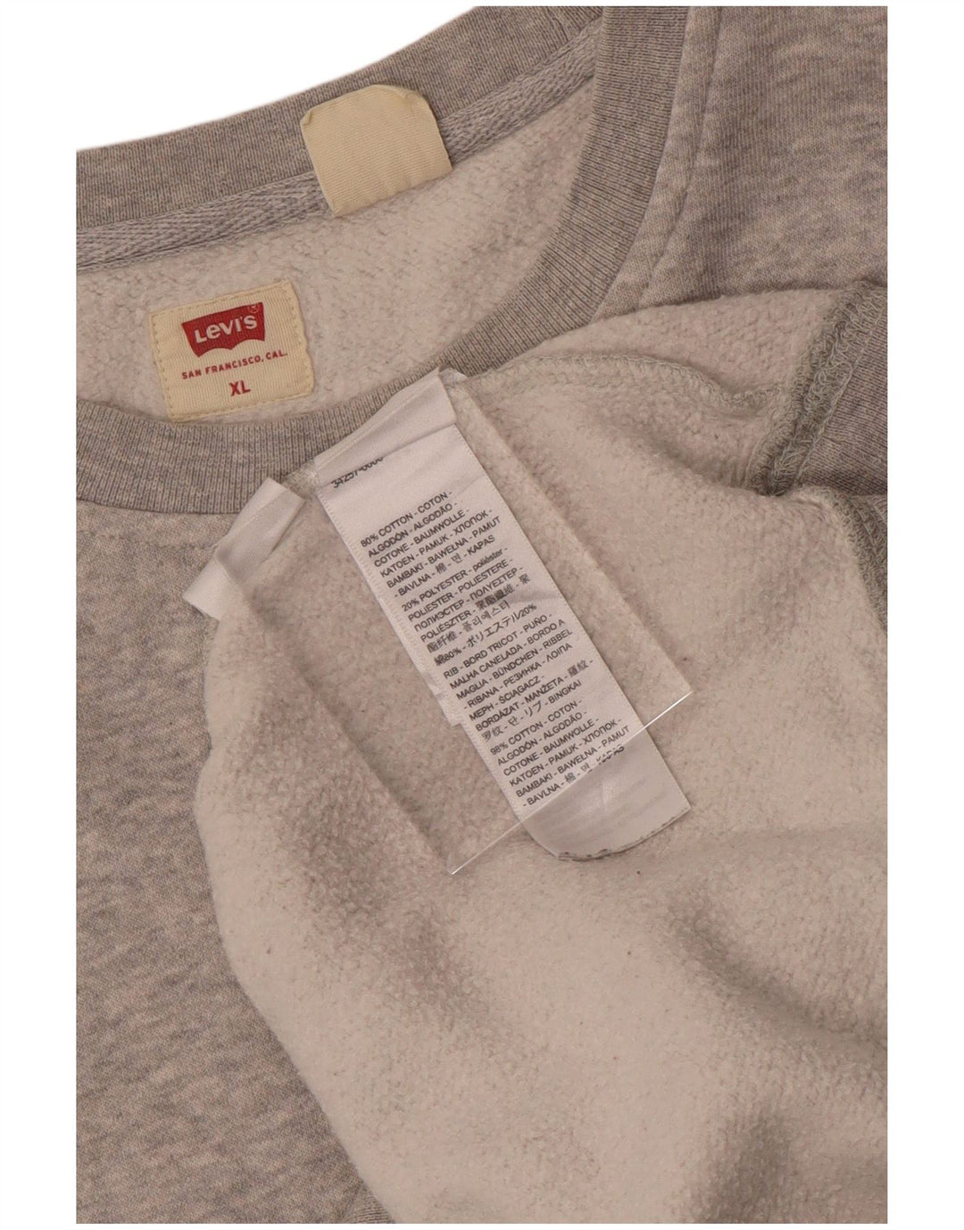 LEVI'S Sweat-shirt oversize pour femme UK 18 XL Gris Coton