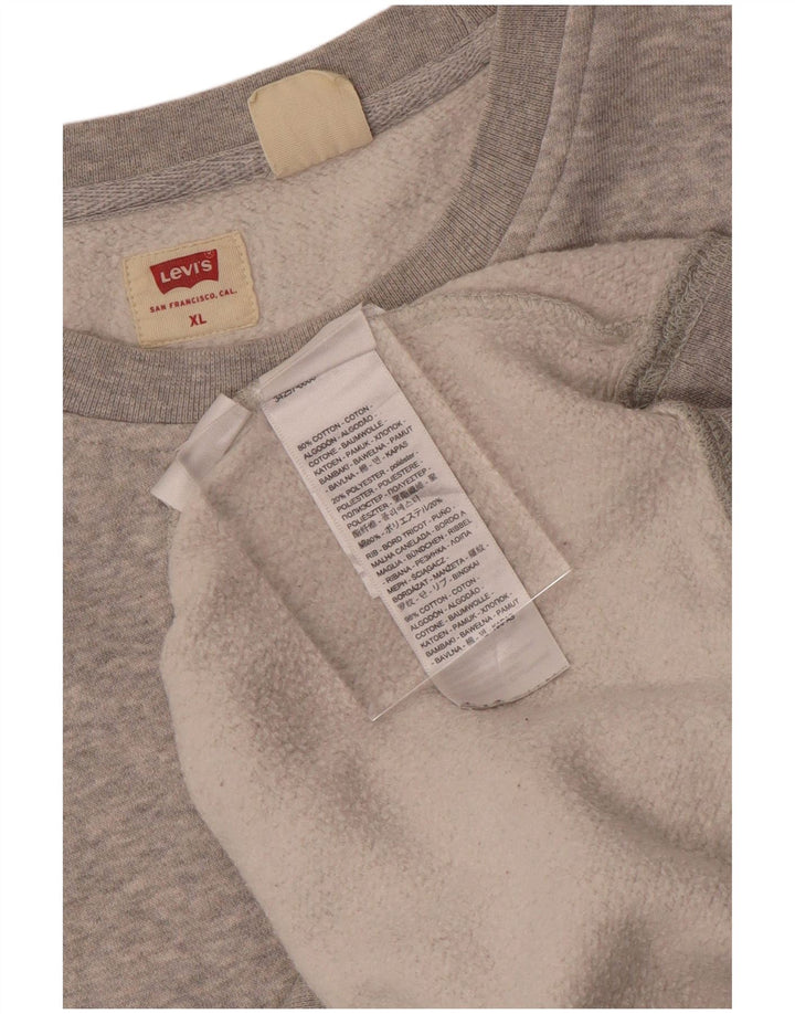 LEVI'S Sweat-shirt oversize pour femme UK 18 XL Gris Coton