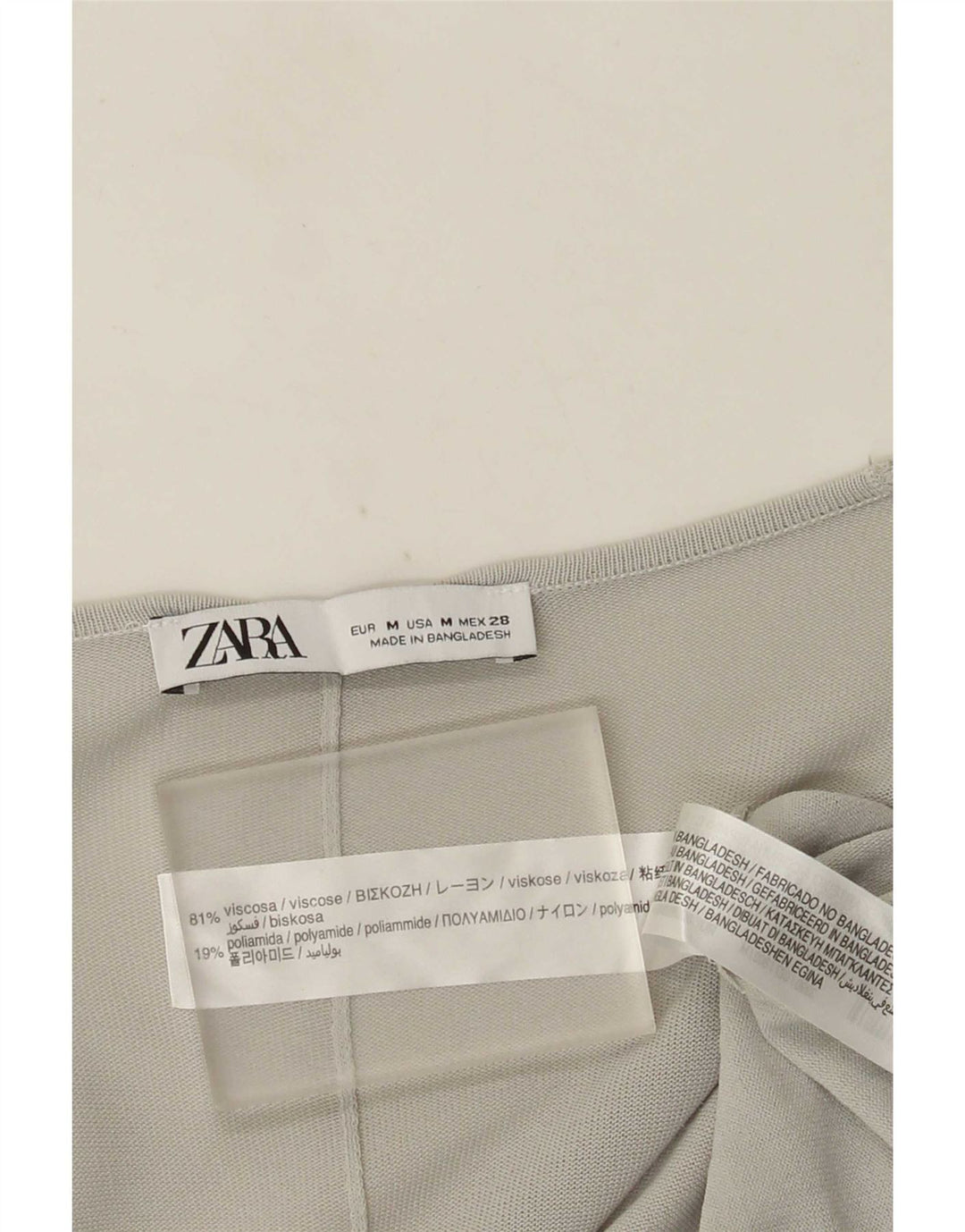 Zara Cardigan long surdimensionné pour femme UK 14 Gris moyen Viscose