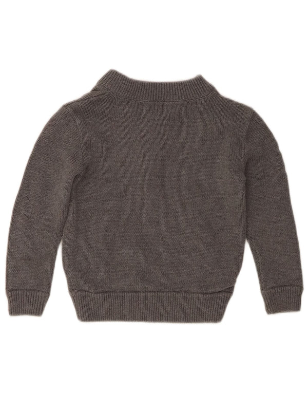 Ralph Lauren Pull cardigan graphique pour garçon 4-5 ans Petit gris coton