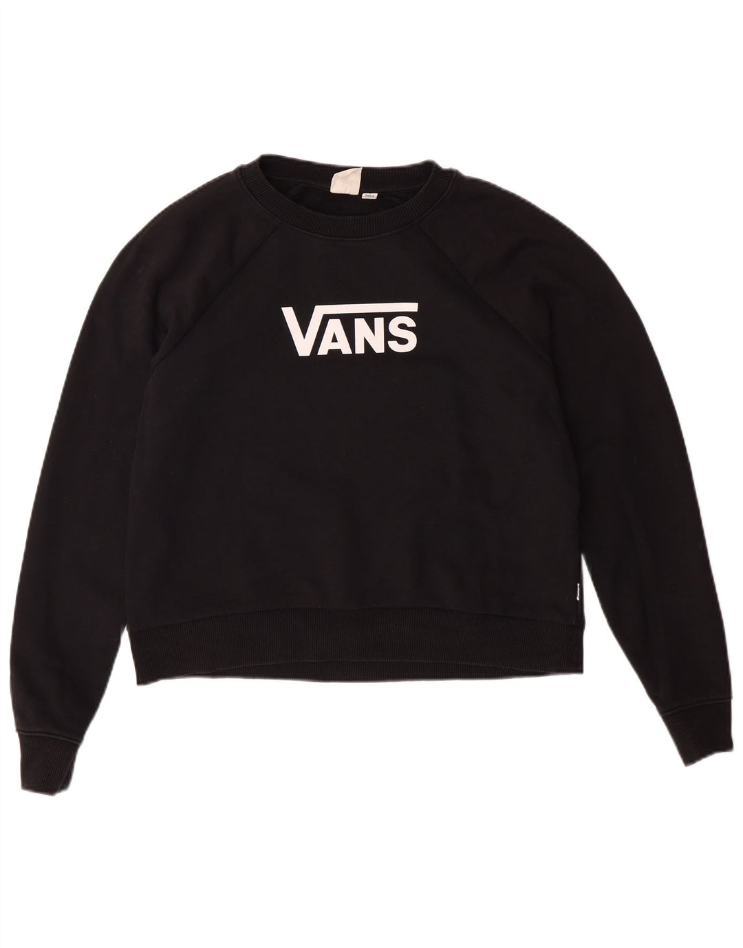 VANS Sweat-shirt court surdimensionné pour femme UK 10 Petit Noir