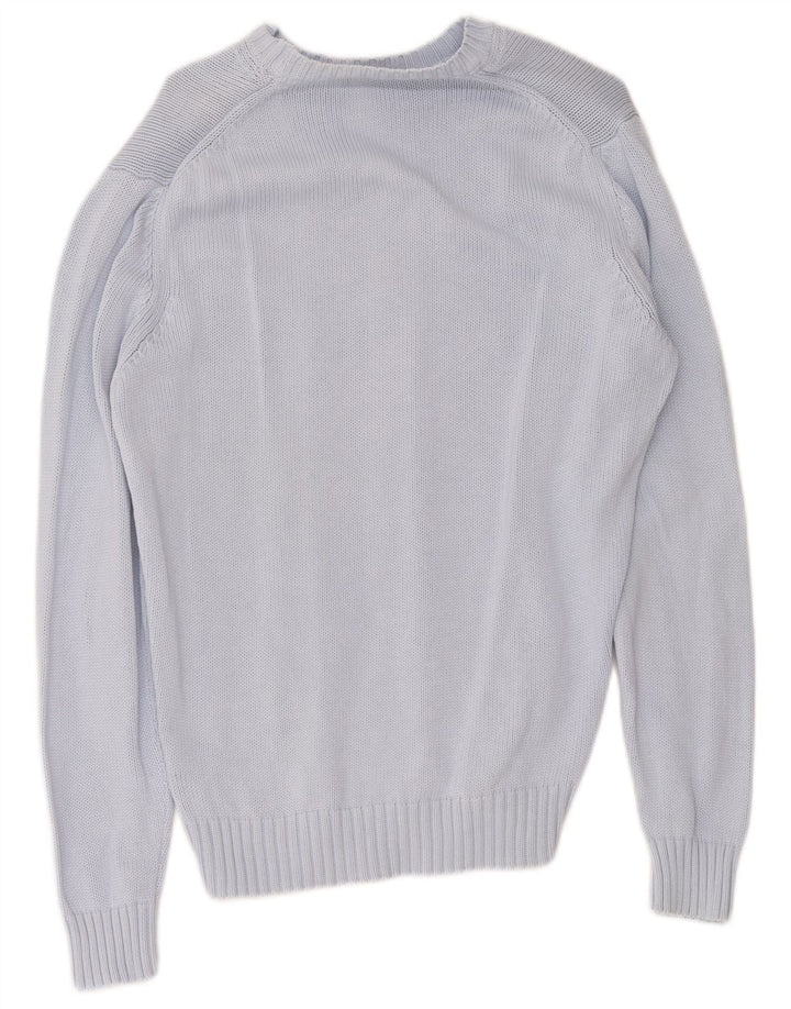 Zara Pull Col Rond Homme Bleu Moyen Coton