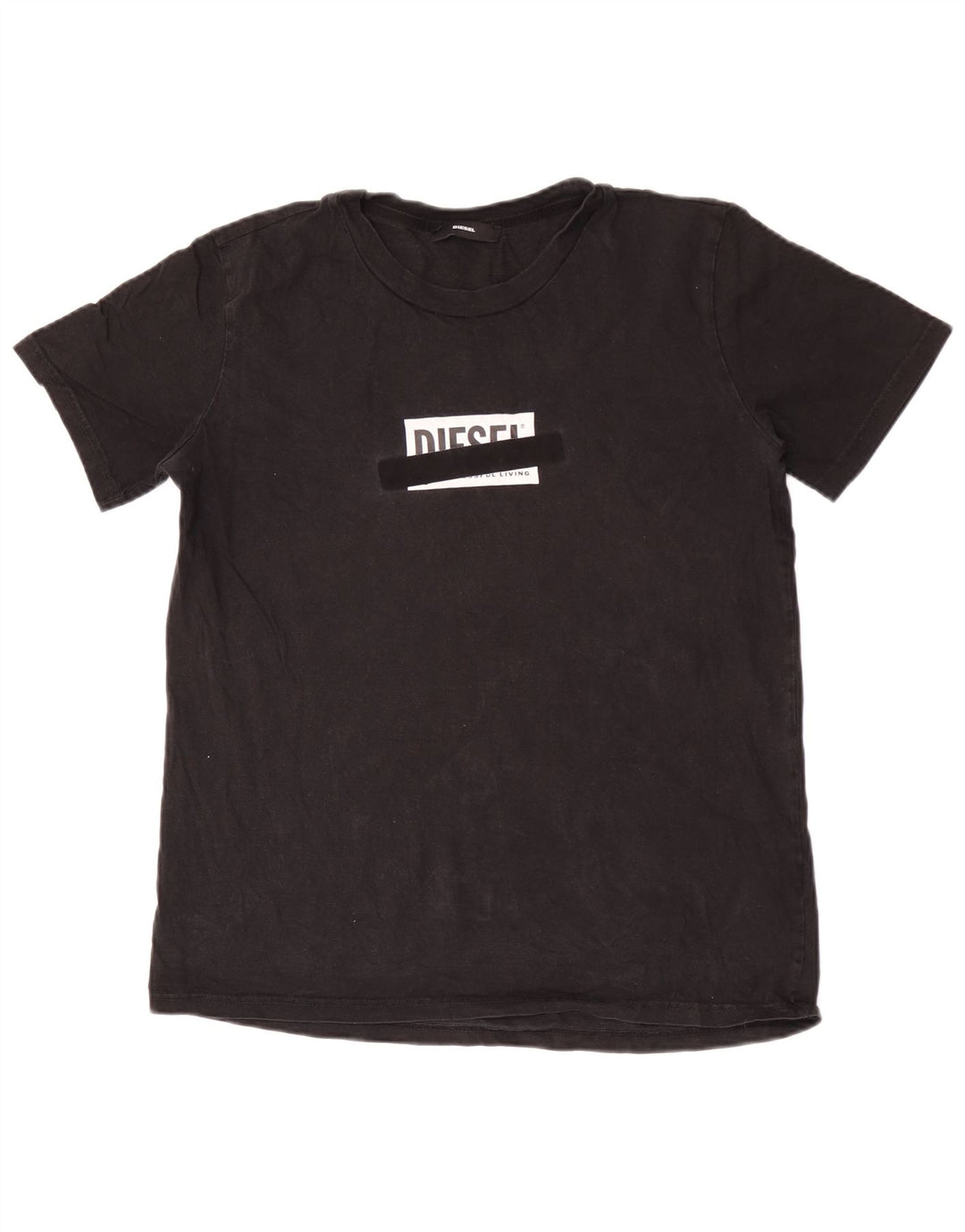 Diesel T-Shirt Graphique Homme Grand Noir Coton