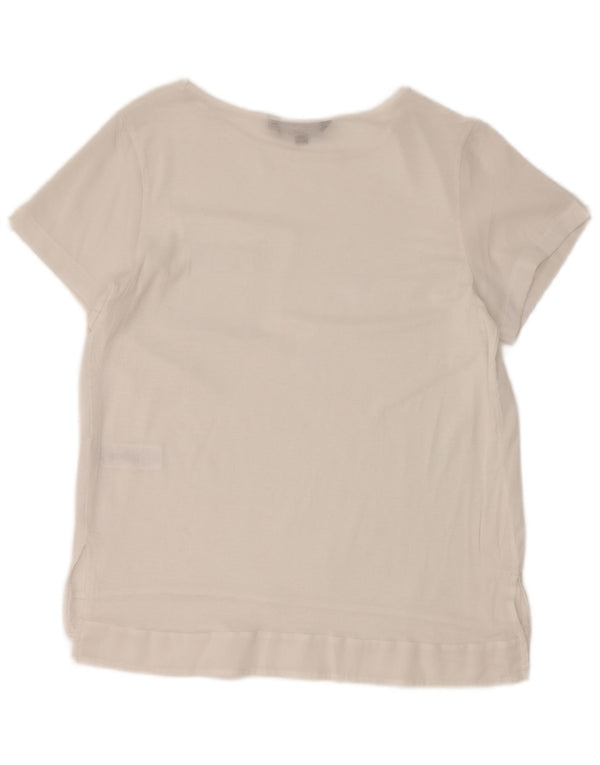 French Connection Haut Transparent Femme UK 6 XS Blanc Polyester