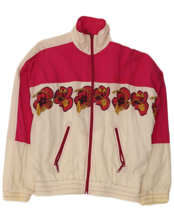La Font Veste de survêtement surdimensionnée pour femme IT 42 Medium White Floral