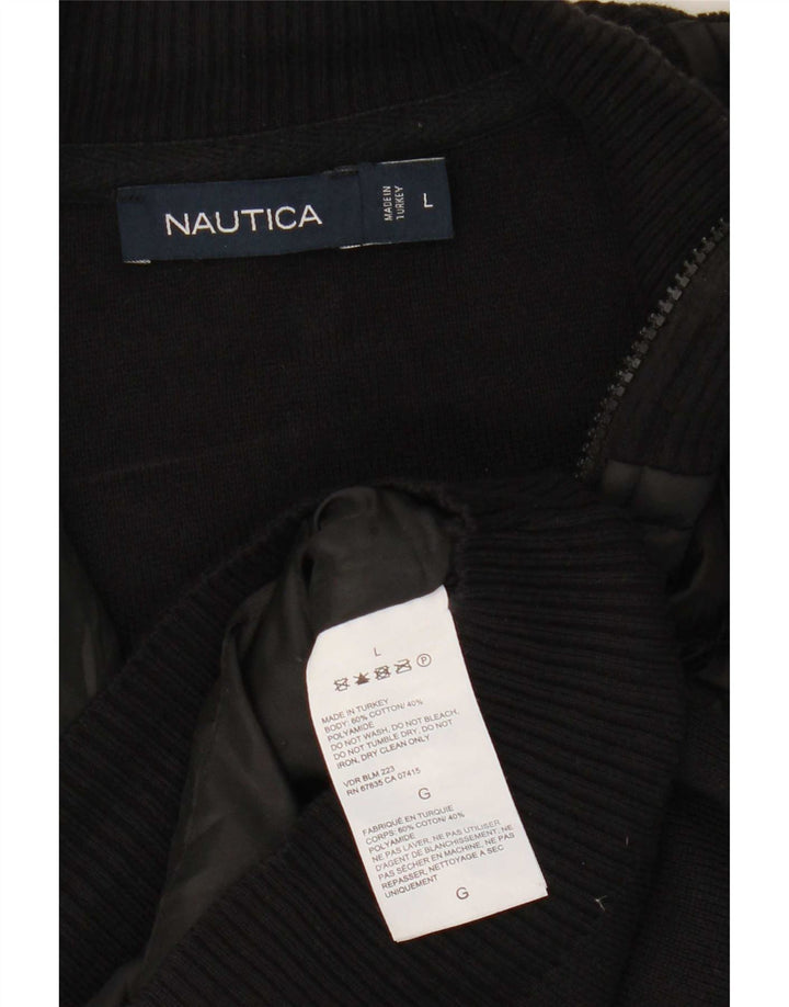 Nautica Pull Cardigan Homme Grand Coton Noir