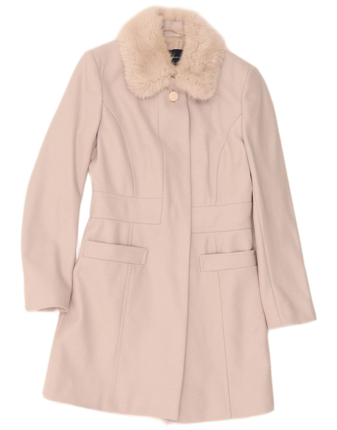 French Connection Manteau Femme UK 8 Petite Laine Beige