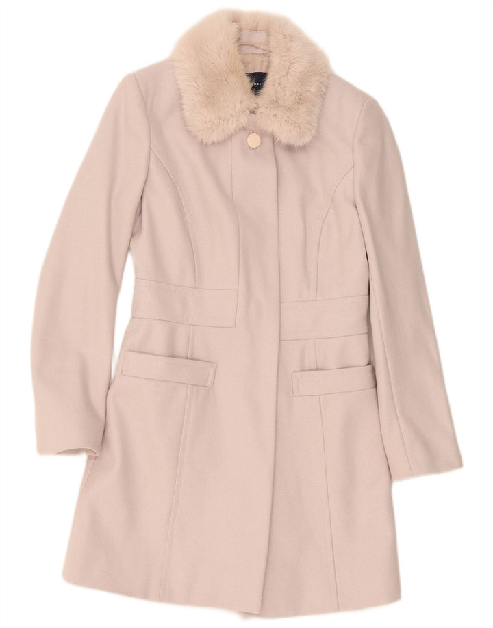 French Connection Manteau Femme UK 8 Petite Laine Beige