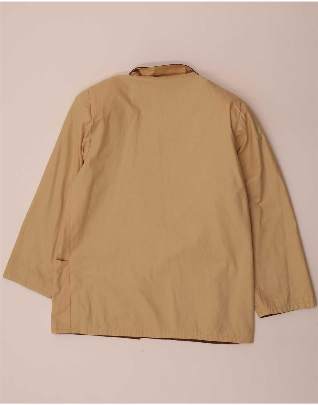 vintage Femme 2 Bouton Blazer Veste UK 16 Grand Colorblock Brun