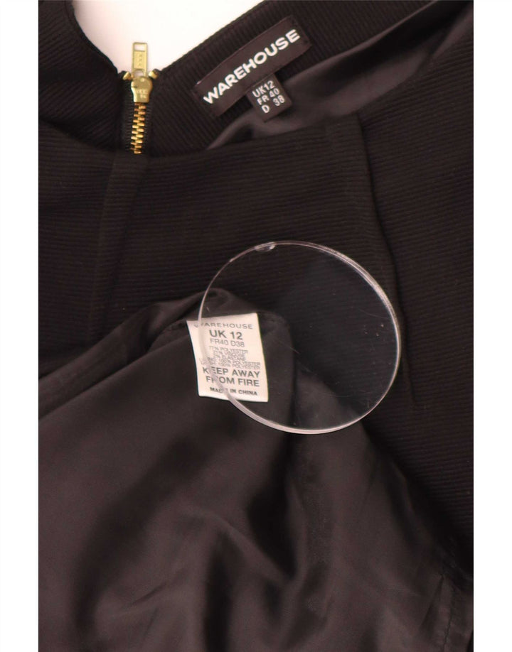 Warehouse Robe fourreau sans manches pour femme UK 42 Medium Noir Polyester