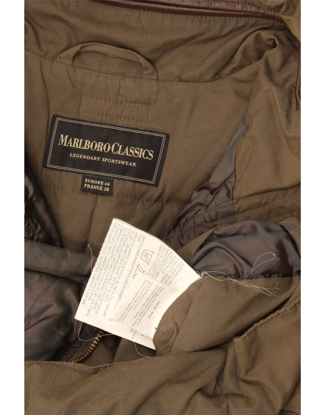 Marlboro Classics Gilet rembourré pour homme EU 46 Petit Kaki Polyester