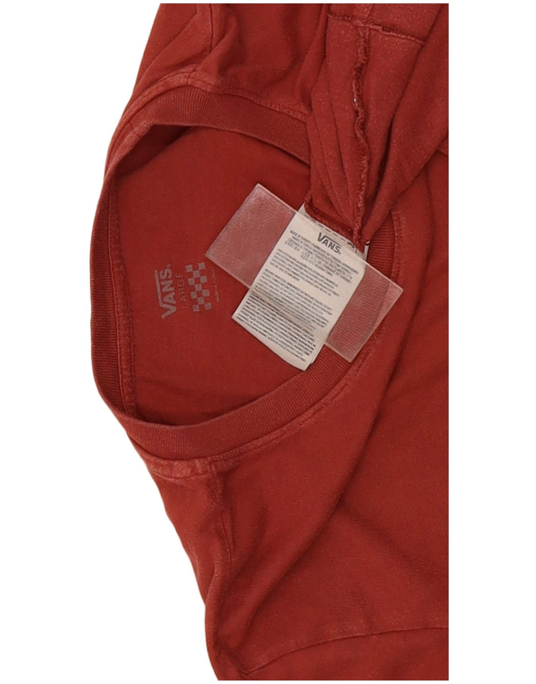 Vans Haut graphique à manches longues pour hommes en coton rouge grand